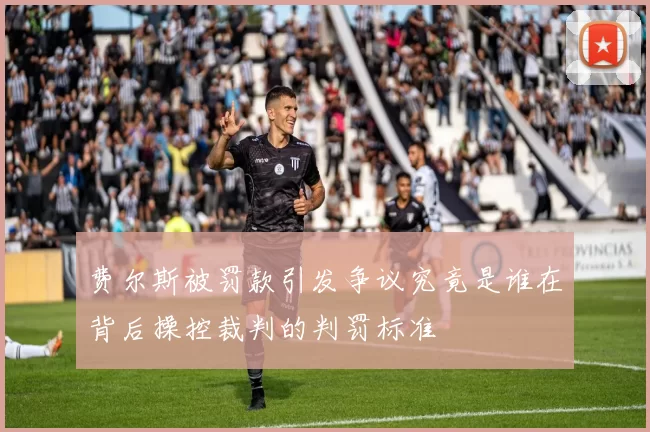 费尔斯被罚款引发争议究竟是谁在背后操控裁判的判罚标准